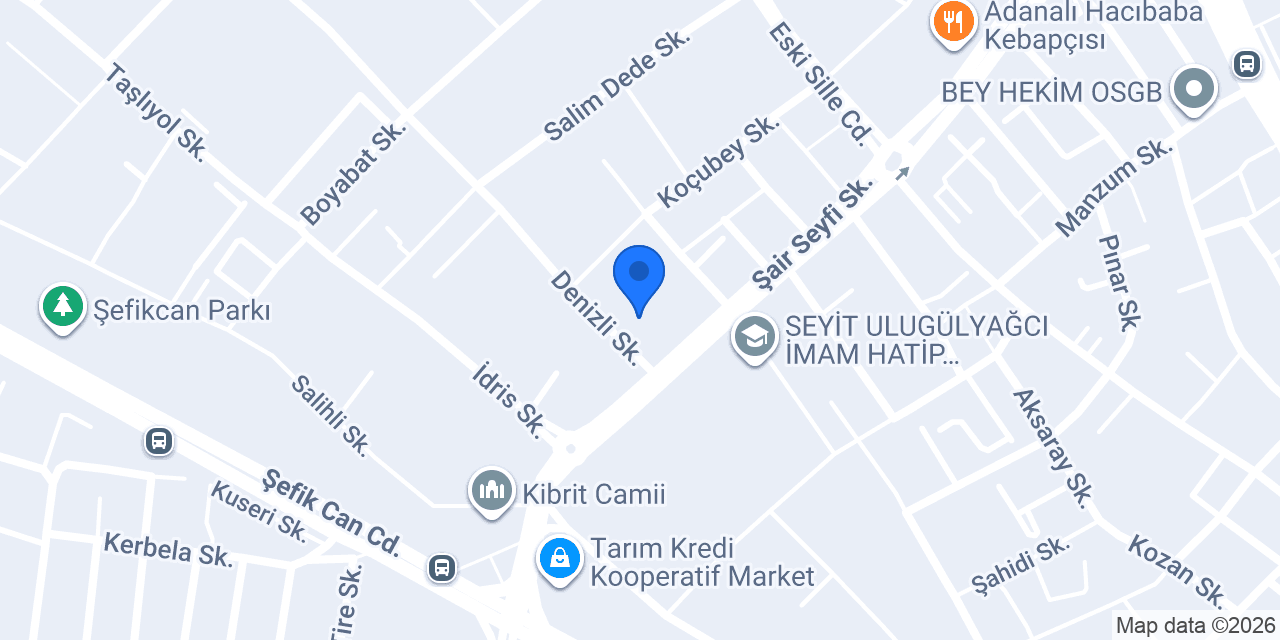 Hilal Çelik Sağlık Kabini konumu