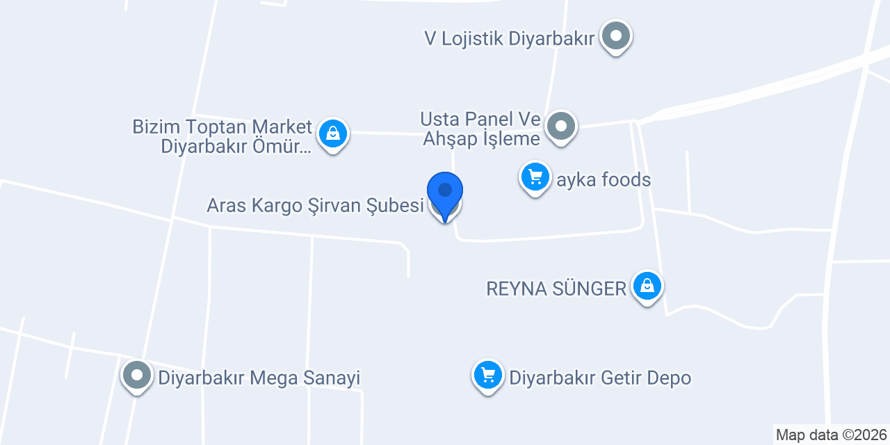 Aras Kargo Şirvan Şubesi konumu