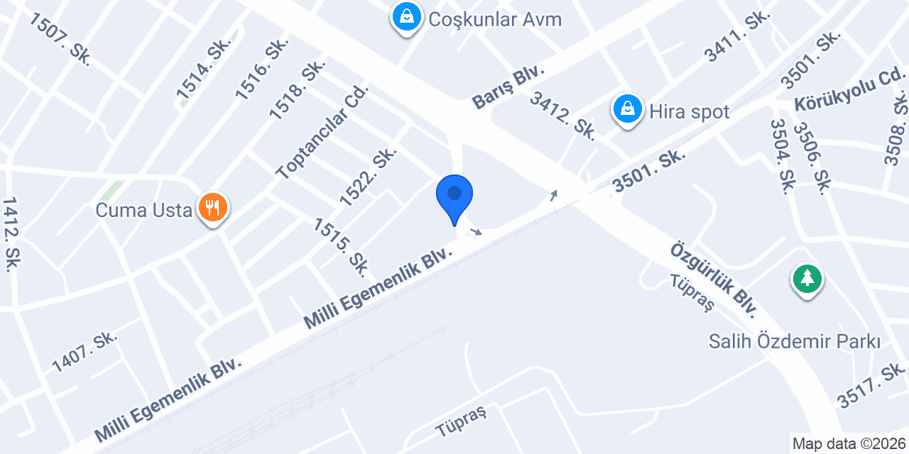 Aklas Oto Lastik konumu