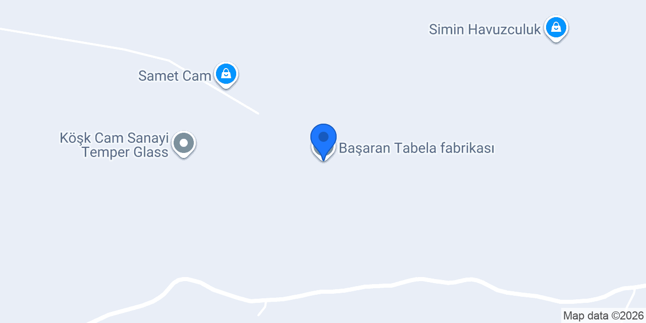 Başaran Tabela fabrikası konumu