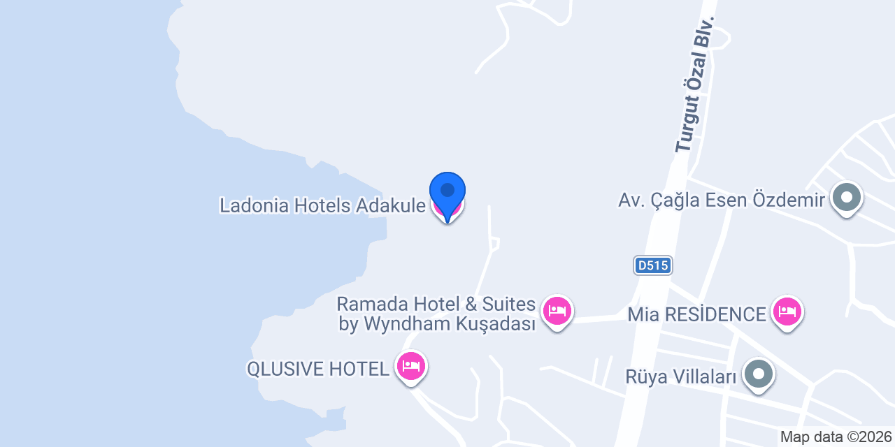 Ladonia Hotels Adakule konumu