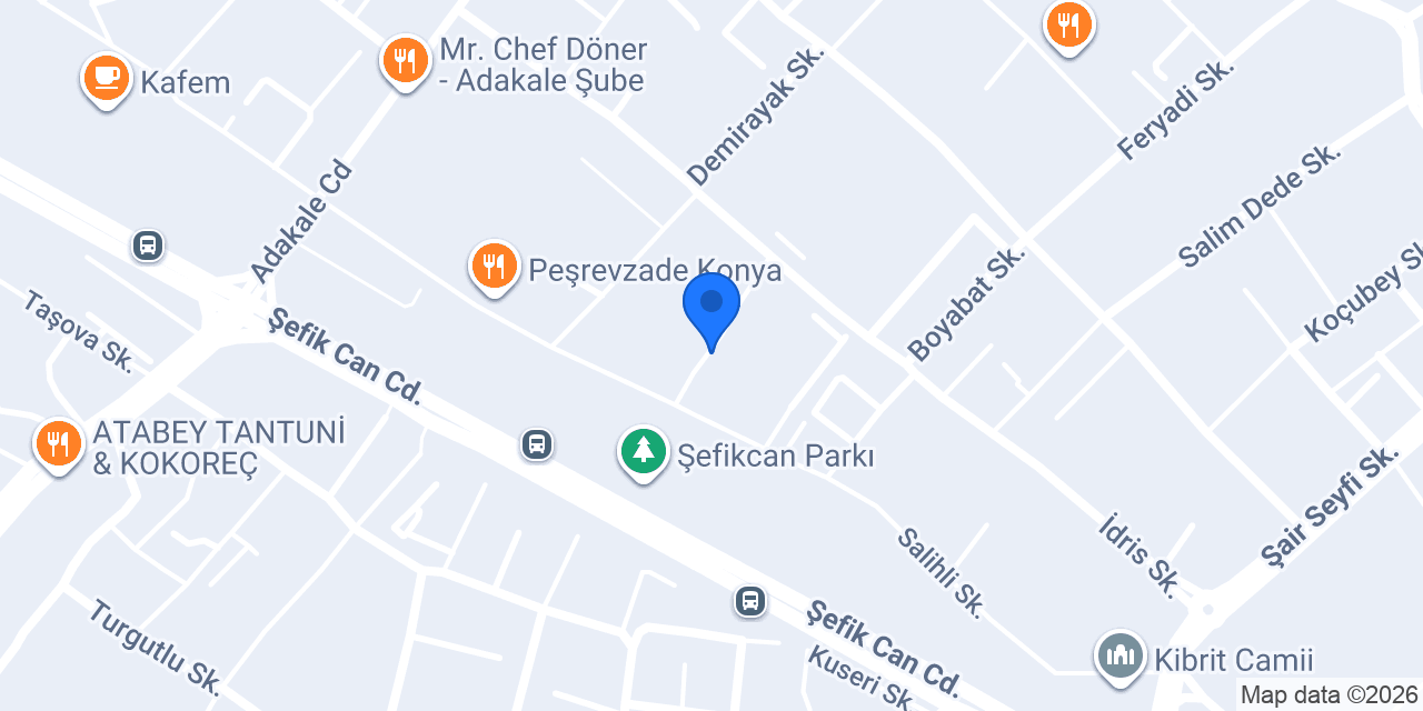 Şefikcan Modelist Terzi konumu