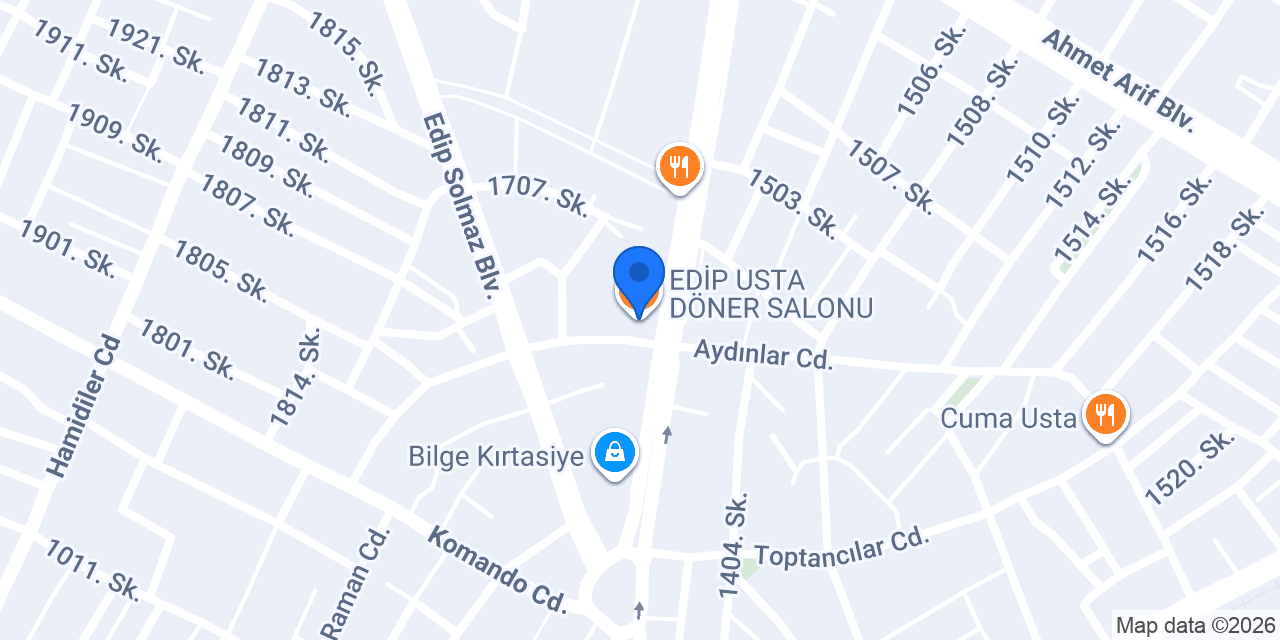 EDİP USTA DÖNER SALONU konumu