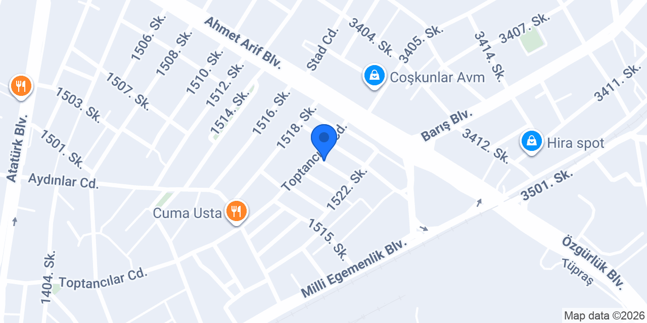 AKTEM ENDÜSTRİYEL TEMİZLİK ÜRÜNLERİ konumu