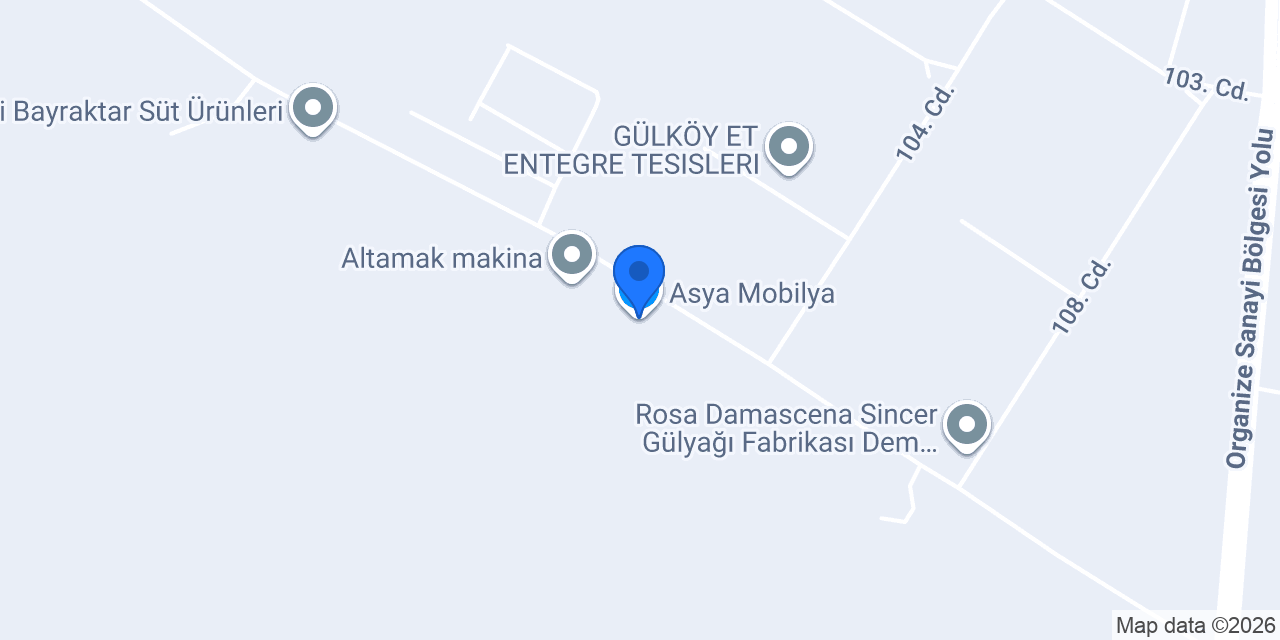 Asya Mobilya konumu