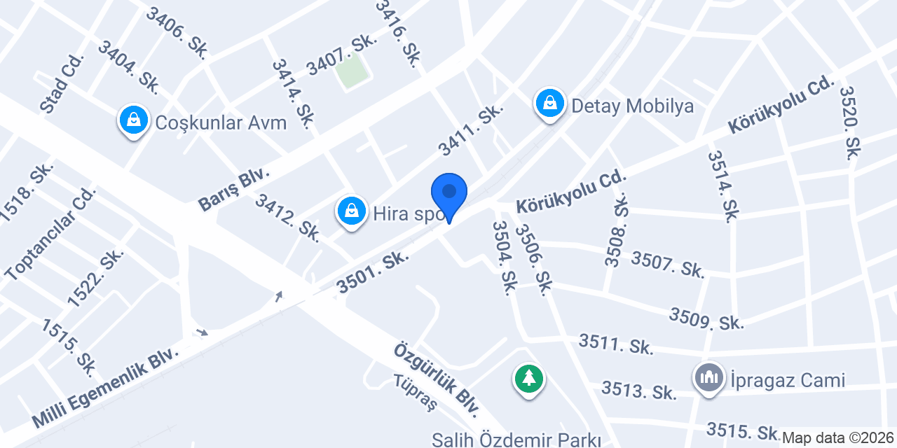 Işiklar Oto Lastik konumu