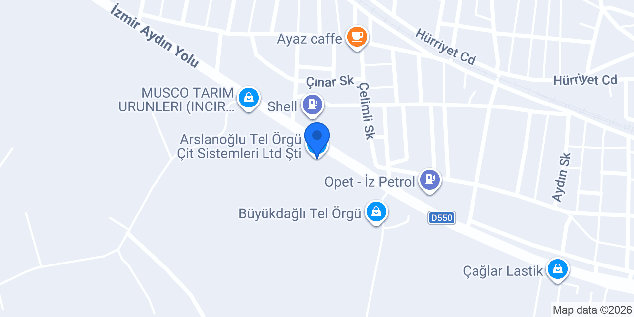 Arslanoğlu Tel Örgü Çit Sistemleri Ltd Şti konumu