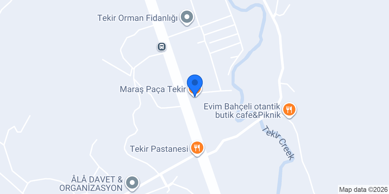 Maraş Paça Tekir konumu
