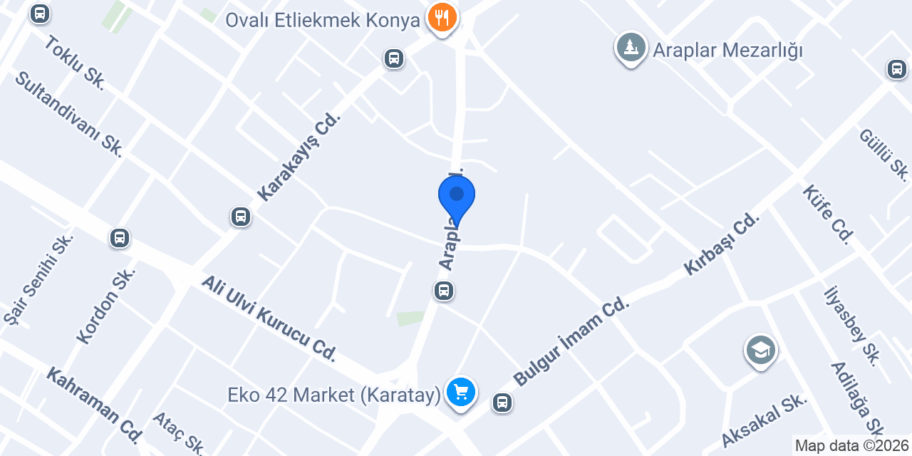 Konya Koltuk Borsası konumu