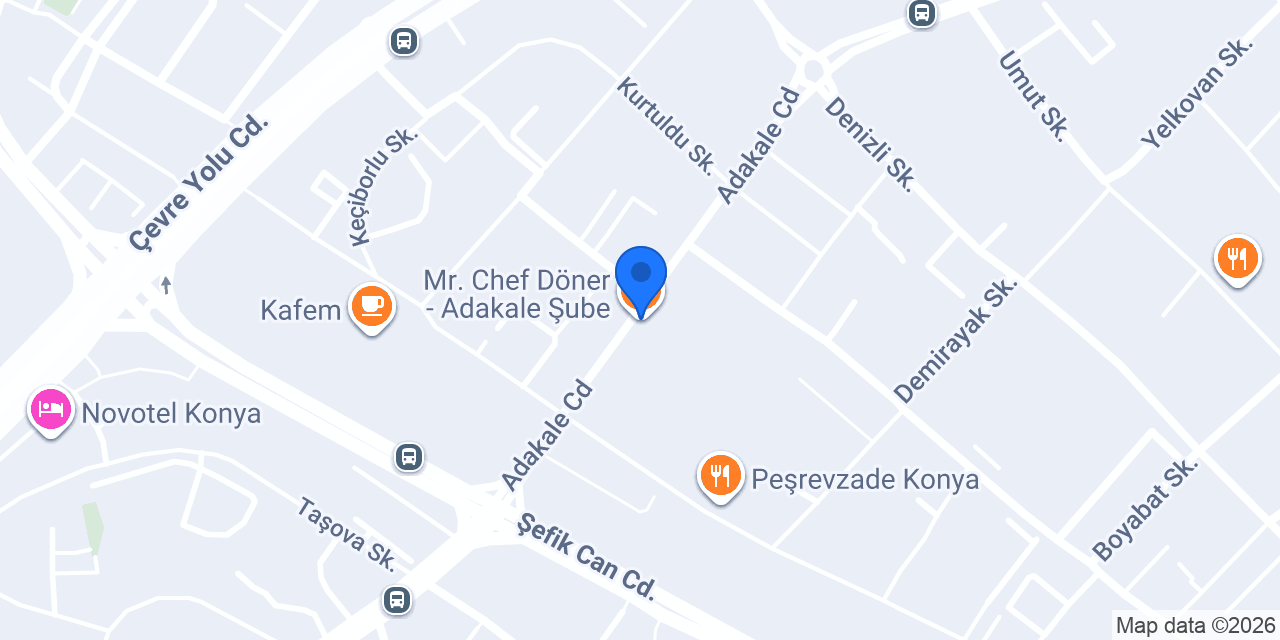 Mr. Chef Döner - Adakale Şube konumu