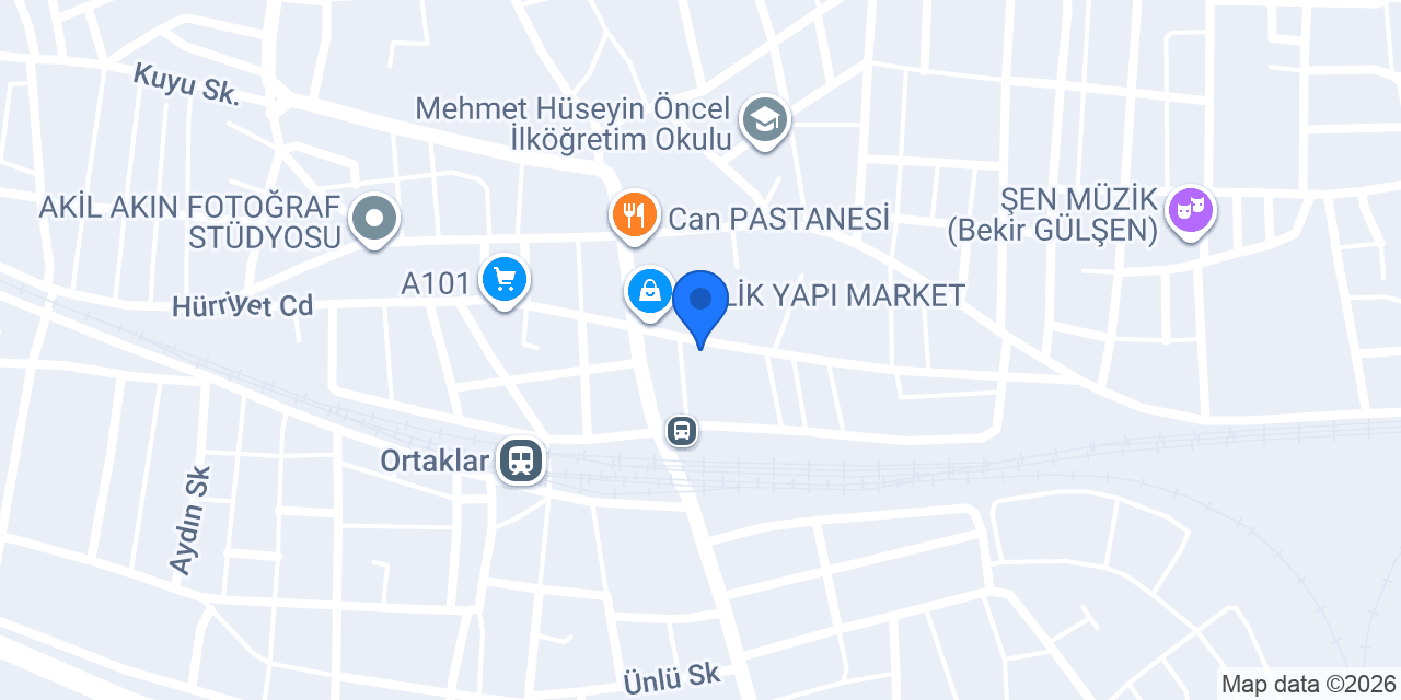 Halkbank Ortaklar Şubesi konumu