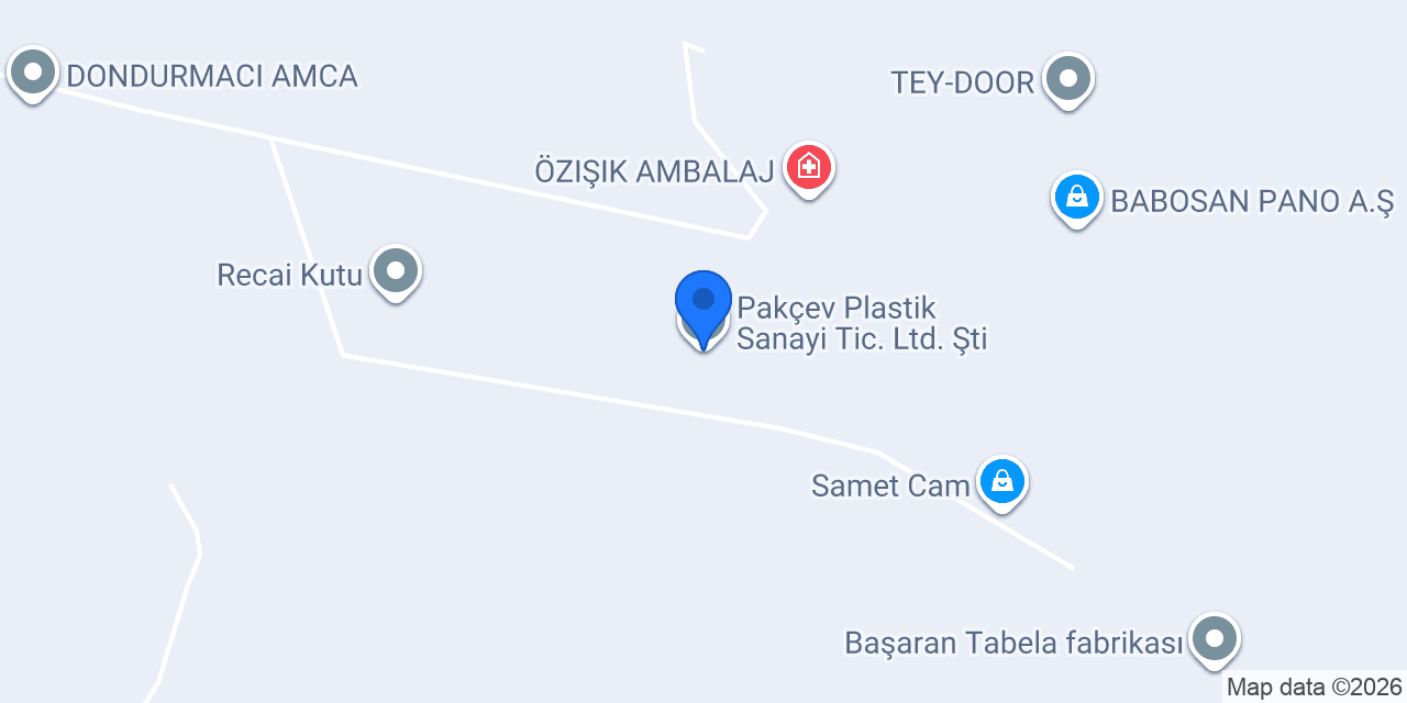 Pakçev Plastik Sanayi Tic. Ltd. Şti konumu