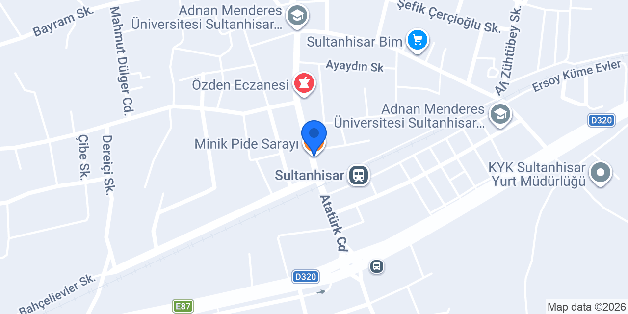 Minik Pide Sarayı konumu