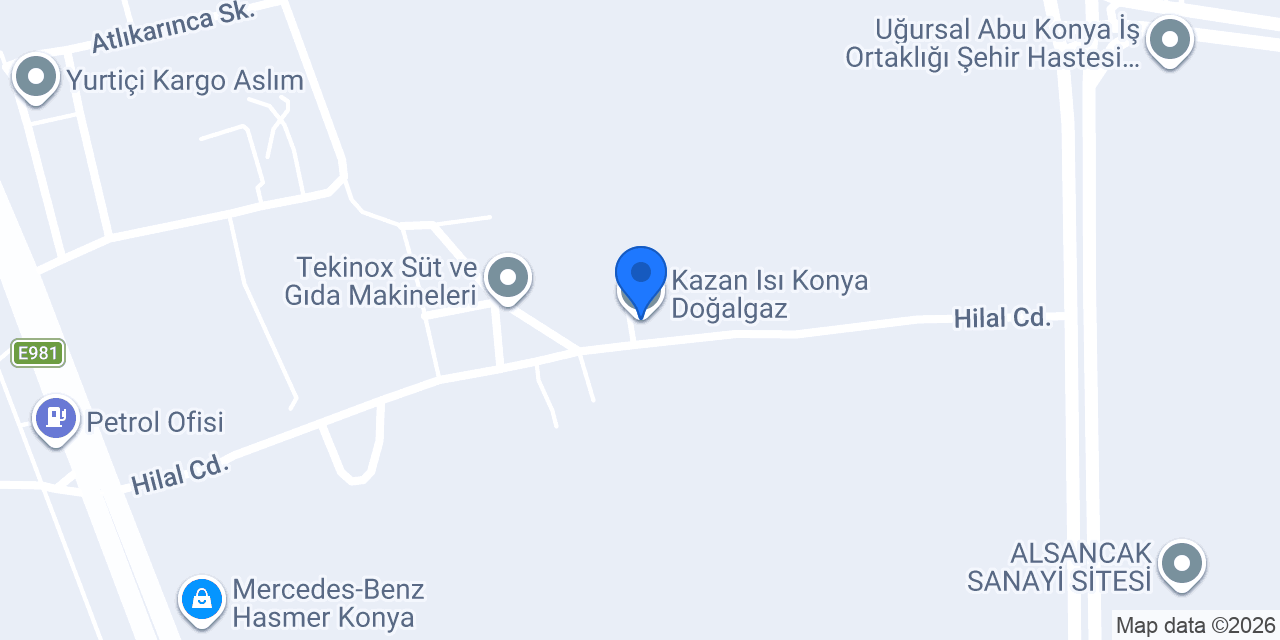 Kazan Isı Konya Doğalgaz konumu