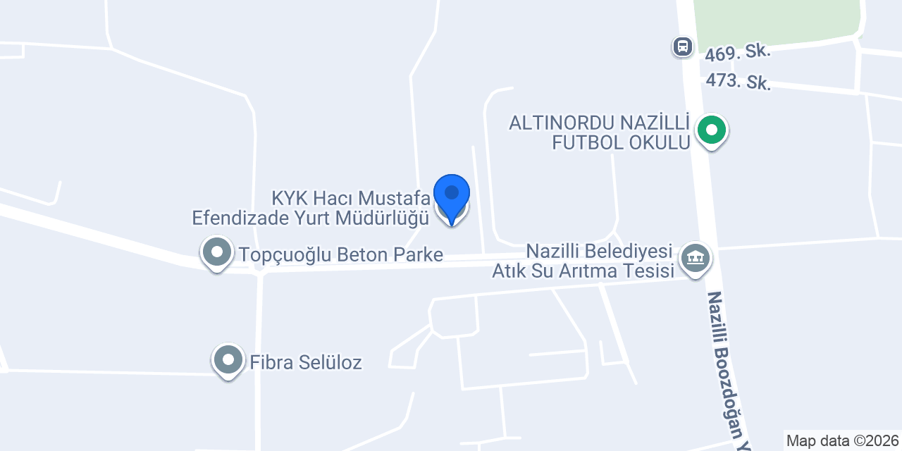 KYK Hacı Mustafa Efendizade Yurt Müdürlüğü konumu
