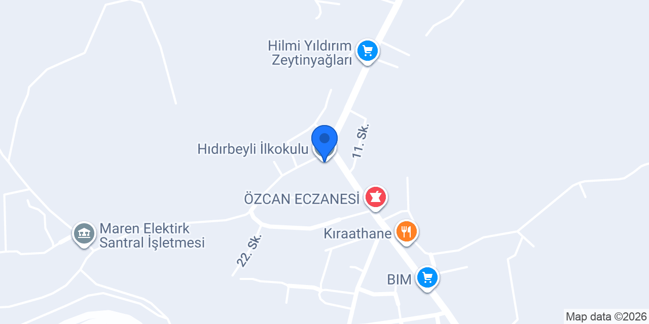 Hıdırbeyli İlkokulu konumu