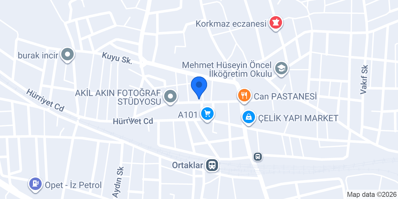 Ptt-ortaklar Şubesi konumu