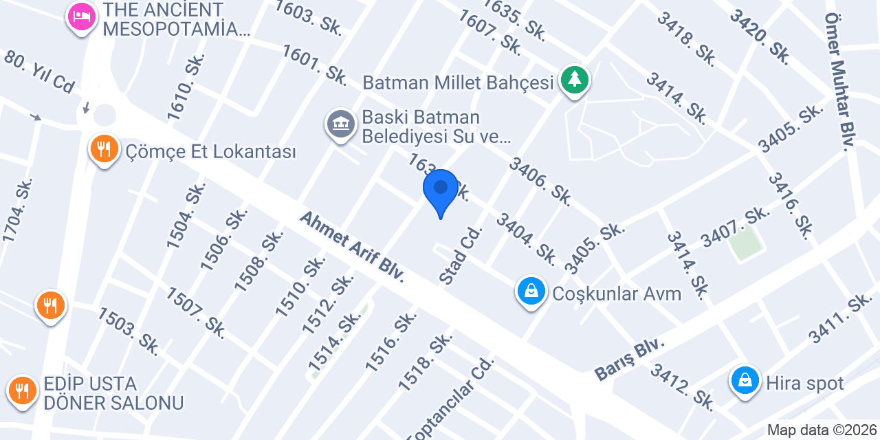 Sgk Batman İl Müdürlüğü konumu