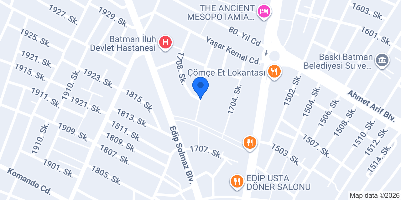 Batman Mesleki Eğitim Merkezi konumu
