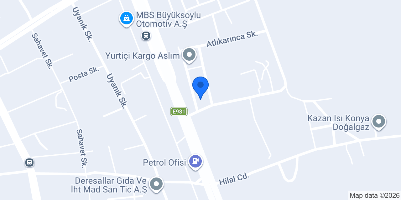 DALVİN KOLTUK İMALATI konumu
