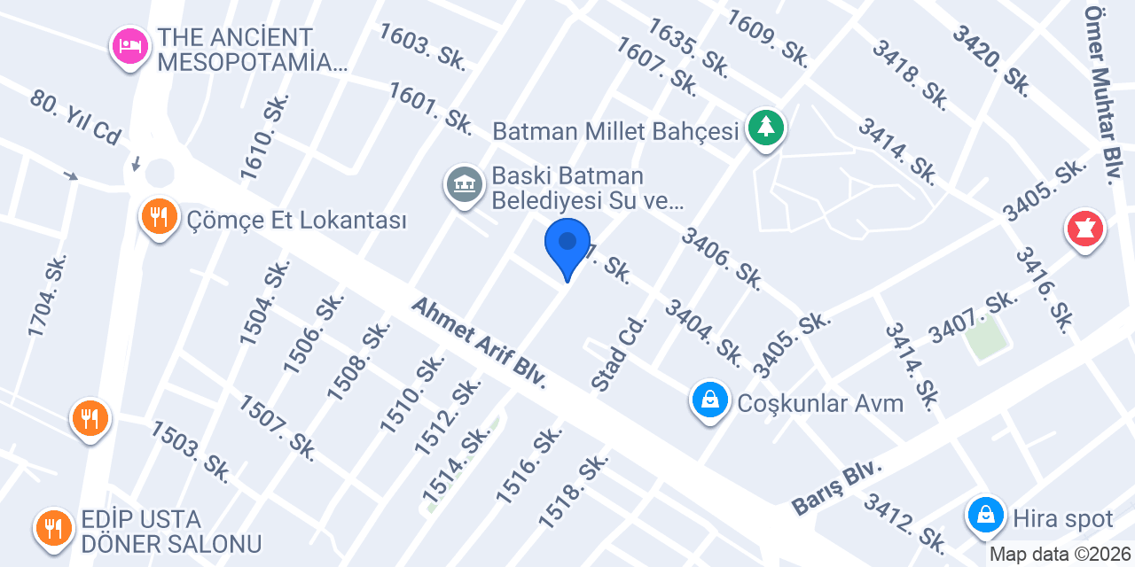 EKİN YAPI ELEKTRİK BATMAN konumu