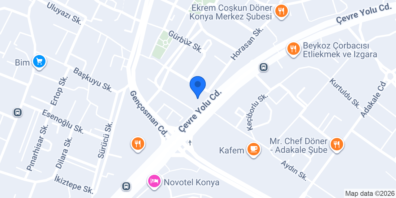 Konya Enza Home konumu