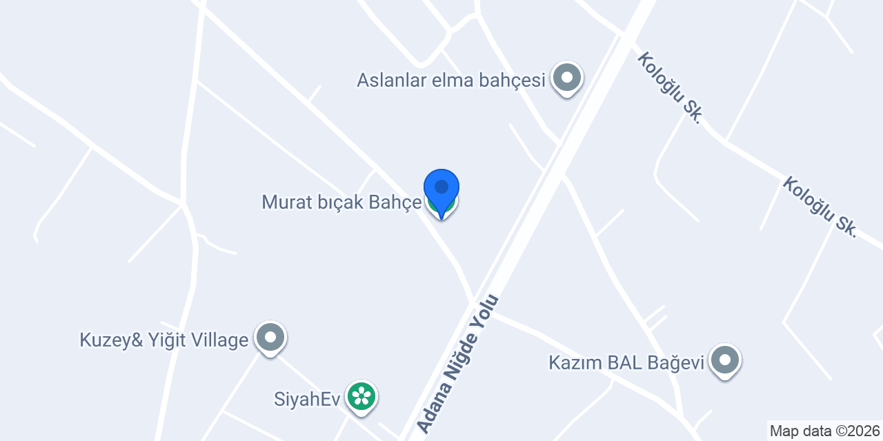 Murat bıçak Bahçe konumu