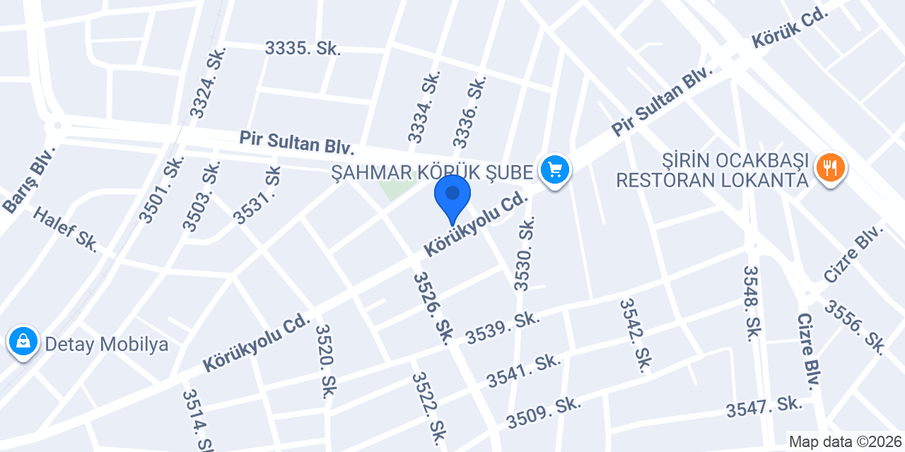 Çetin Mobilya konumu