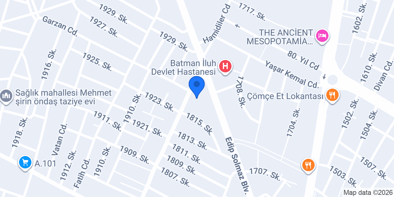 Batman Ziya Gökalp Ortaokulu konumu