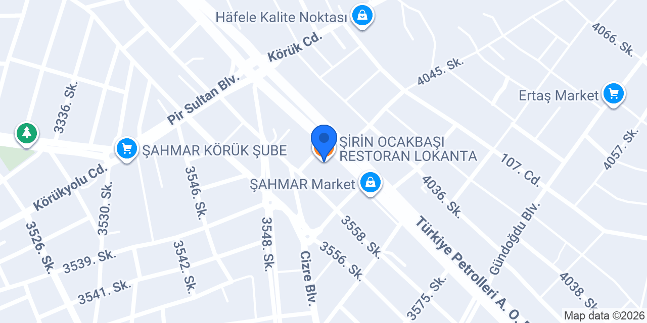 ŞİRİN OCAKBAŞI RESTORAN LOKANTA konumu
