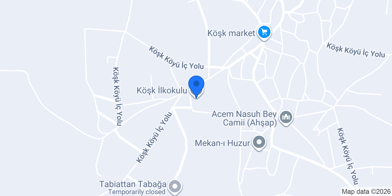 Köşk İlkokulu konumu