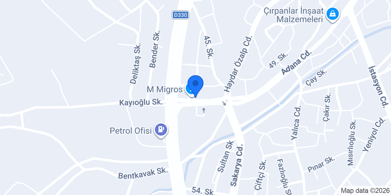 Hatipoğlu Yapı Market konumu