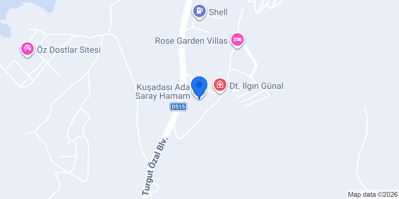 Kuşadası Ada Saray Hamam konumu