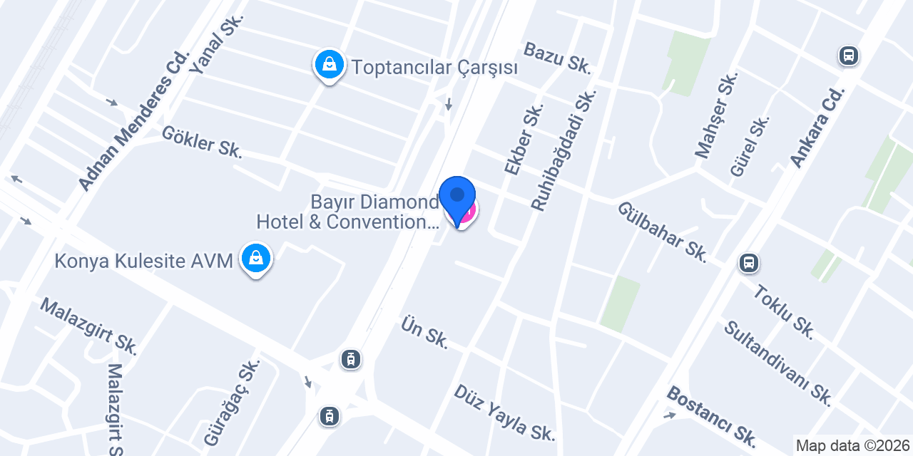 Bayır Diamond Hotel & Convention Center Konya konumu