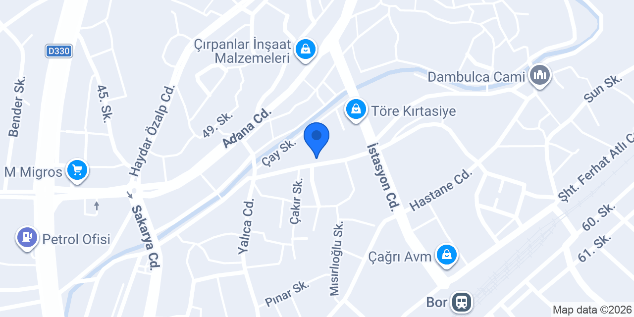 Günay Çam diş hekimi konumu
