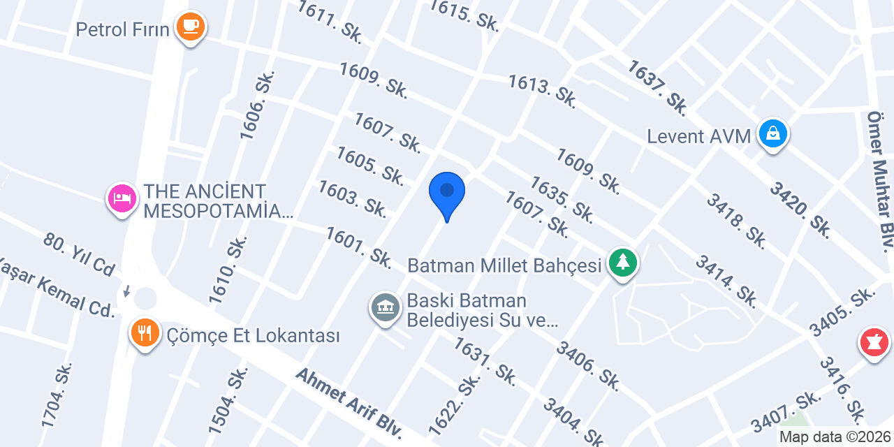 Batman bereket yufka ve unlu mamülleri konumu