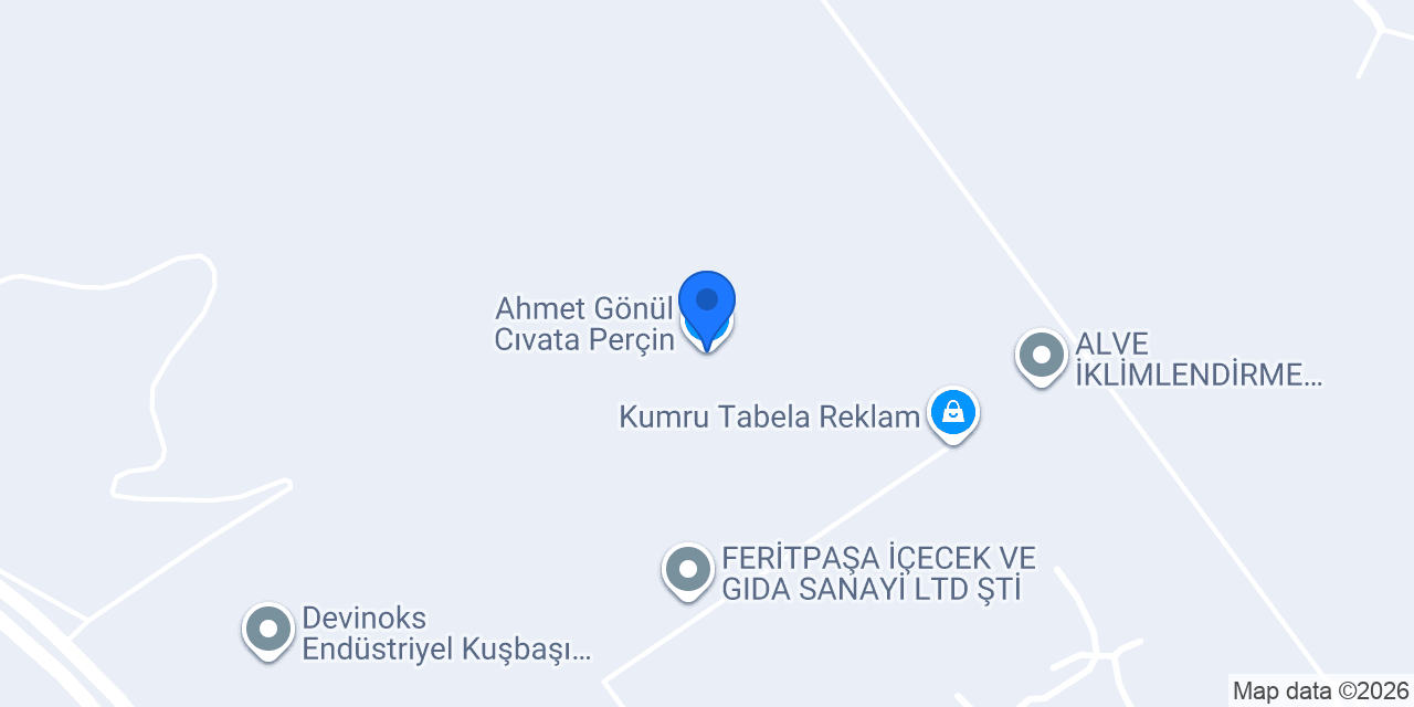 Ahmet Gönül Cıvata Perçin konumu