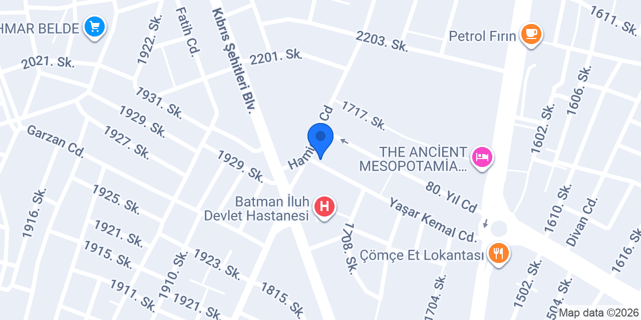 Batman Yavuzlar Çiçekçilik konumu