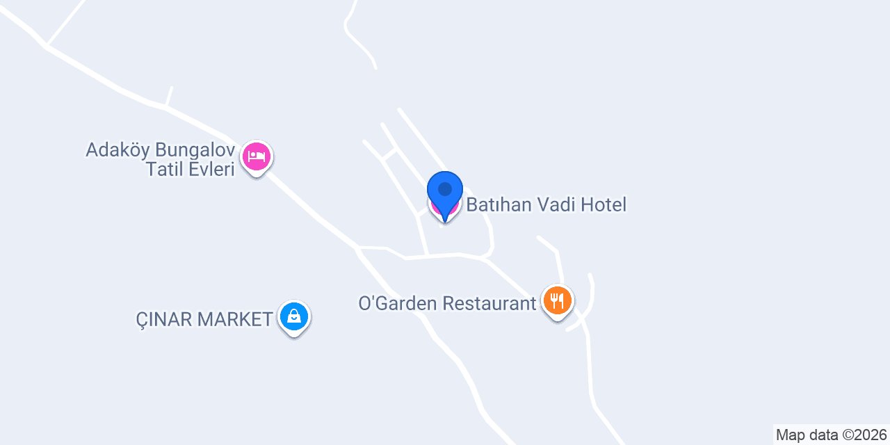 Batıhan Vadi Hotel konumu