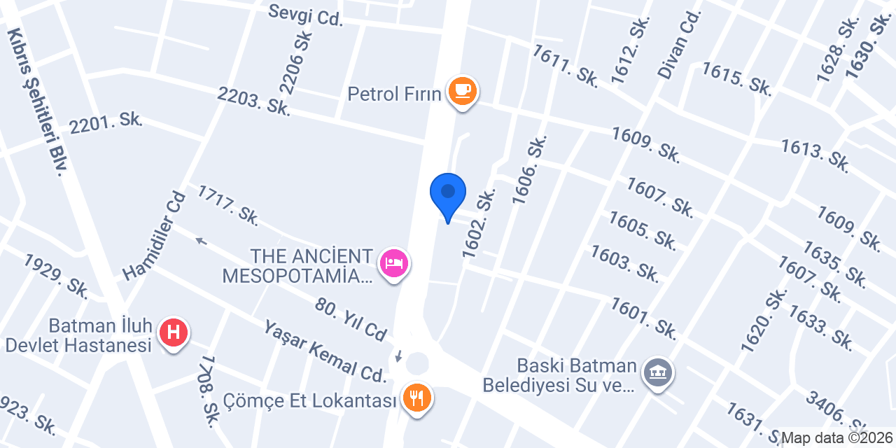 Akbank Batman Şubesi konumu