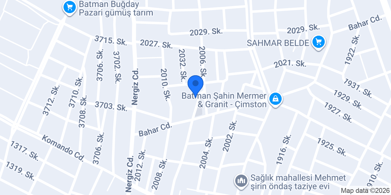 2 Nolu Aile Sağlık Mrk. konumu