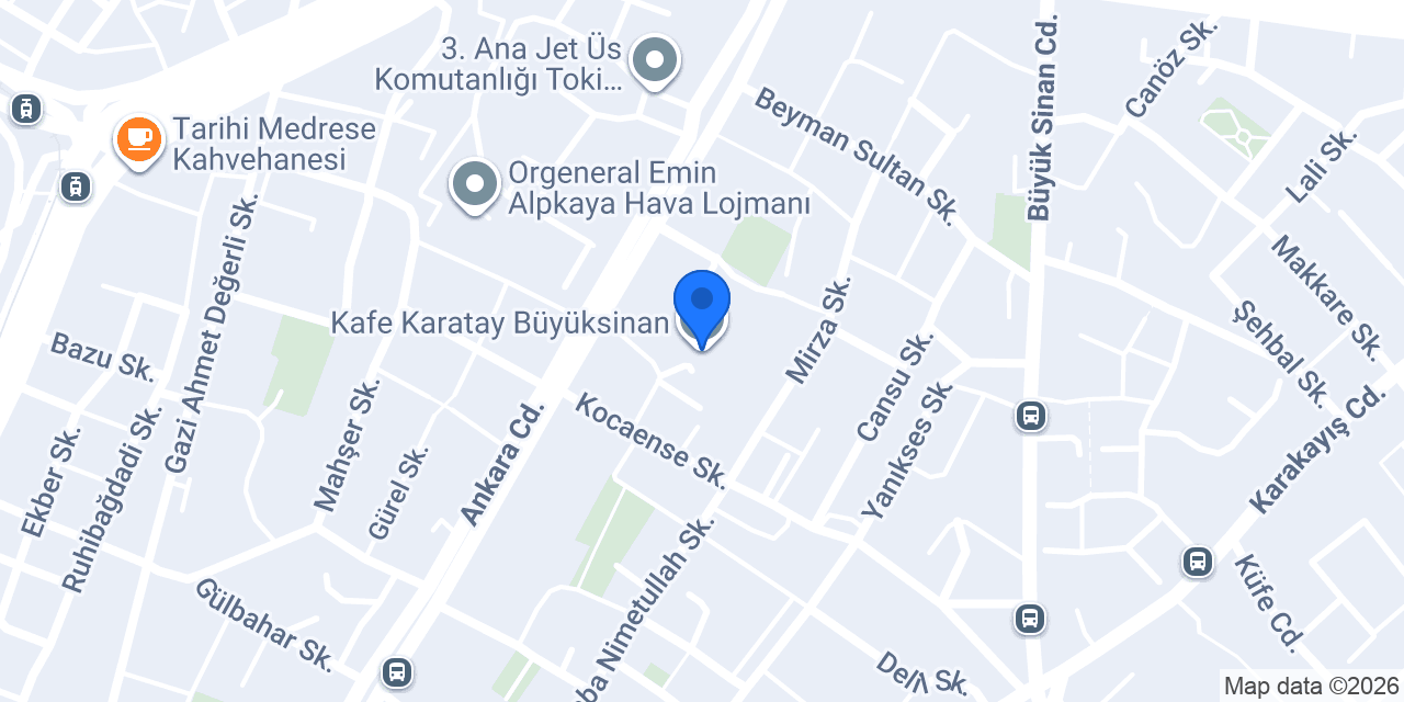 Kafe Karatay Büyüksinan konumu