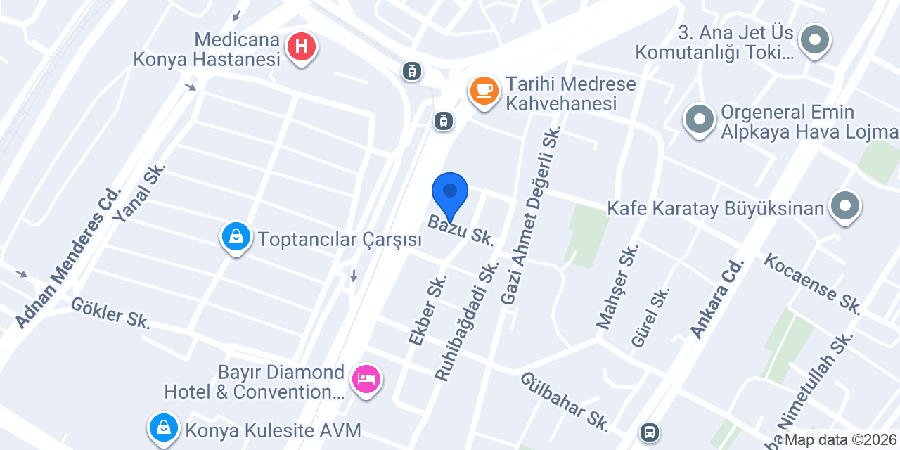 EminOtomotiv 2. EL Konya Şube konumu