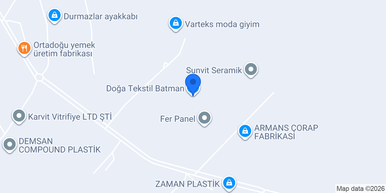 Doğa Tekstil Batman konumu
