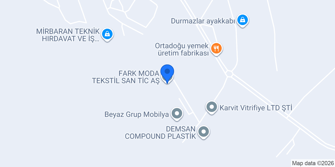 FARK MODA TEKSTİL SAN TİC AŞ konumu