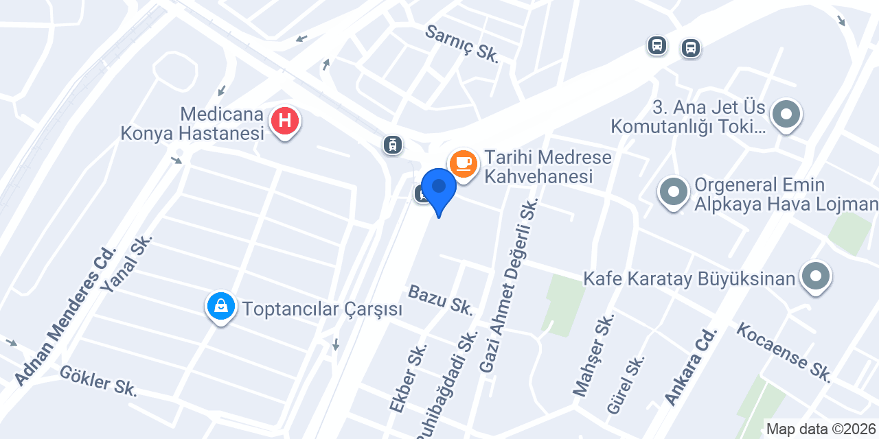 Yapı Kredi - Konya Mesnevi Şubesi konumu