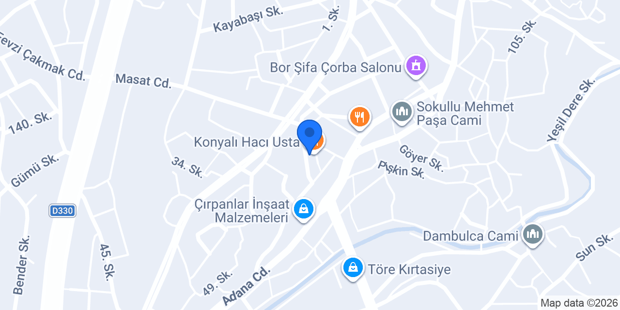 Konyalı Hacı Usta konumu