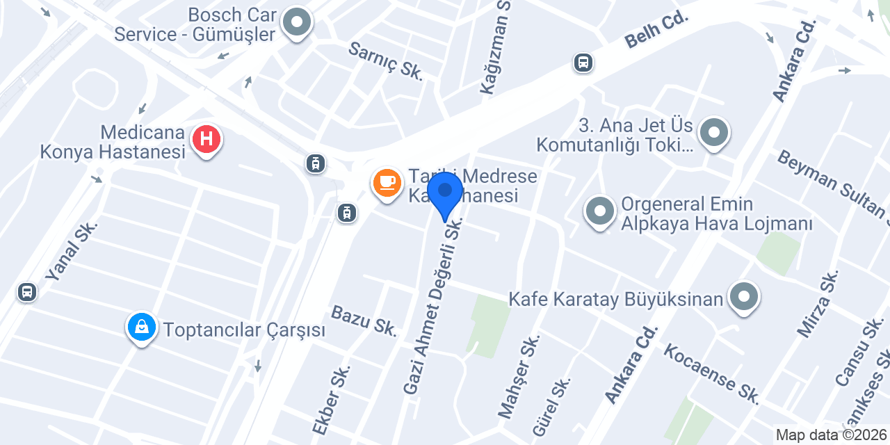 Konya Ticaret İl Müdürlüğü konumu