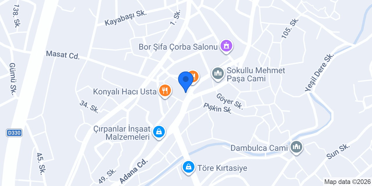 Gürsah Kuyumculuk konumu