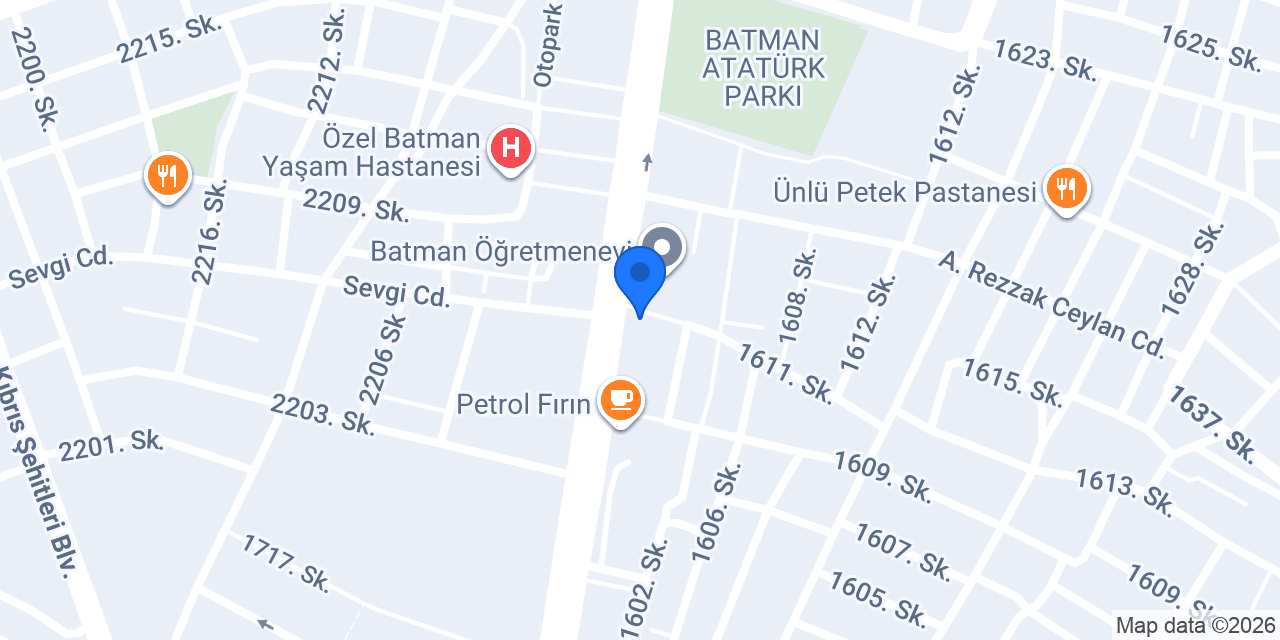 Hatemoğlu Batman Merkez konumu